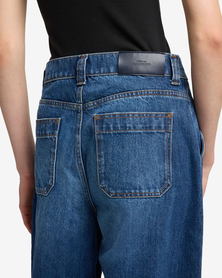 MANKIND Studded Balloon Jeans in Le Blue | 7 For All Mankind