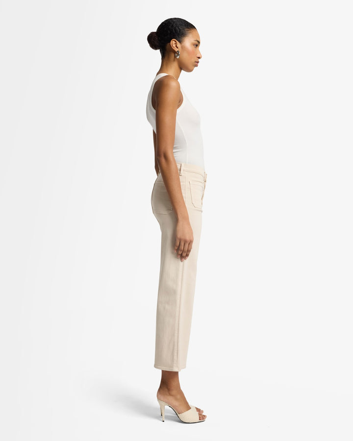 Luxe Vintage Ultra High Rise Cropped Jo in Creme | 7 For All Mankind