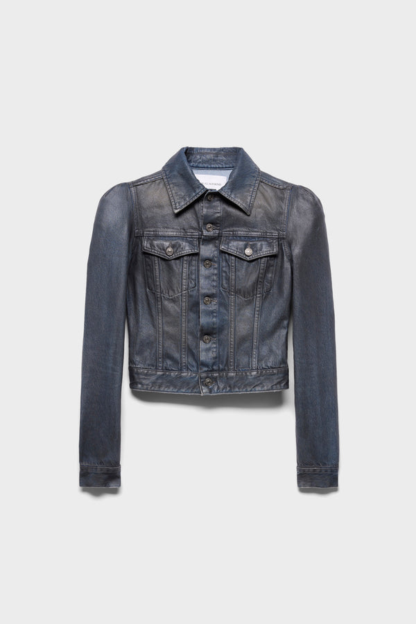 PUFF SLEEVE TRUCKER JACKET