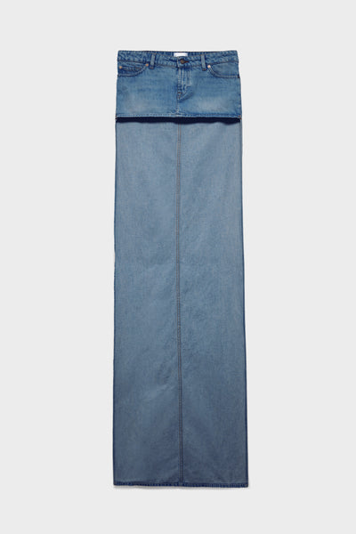 ASYMETRIC MINI SKIRT in Denim Midtown