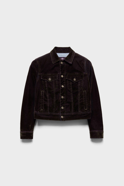 ADI TRUCKER JACKET in Flock Denim Brown