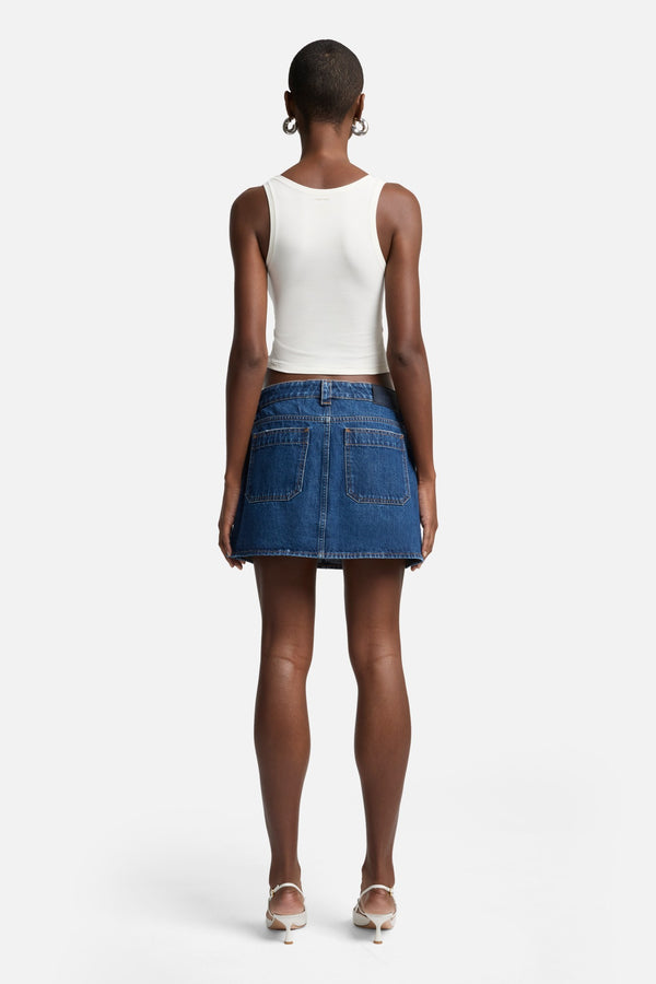 MANKIND Milly Studded Mini Skirt in Le Blue