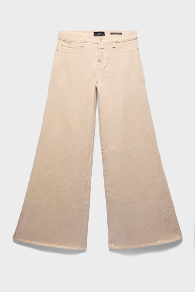 WIDE PALAZZO in Denim Cream