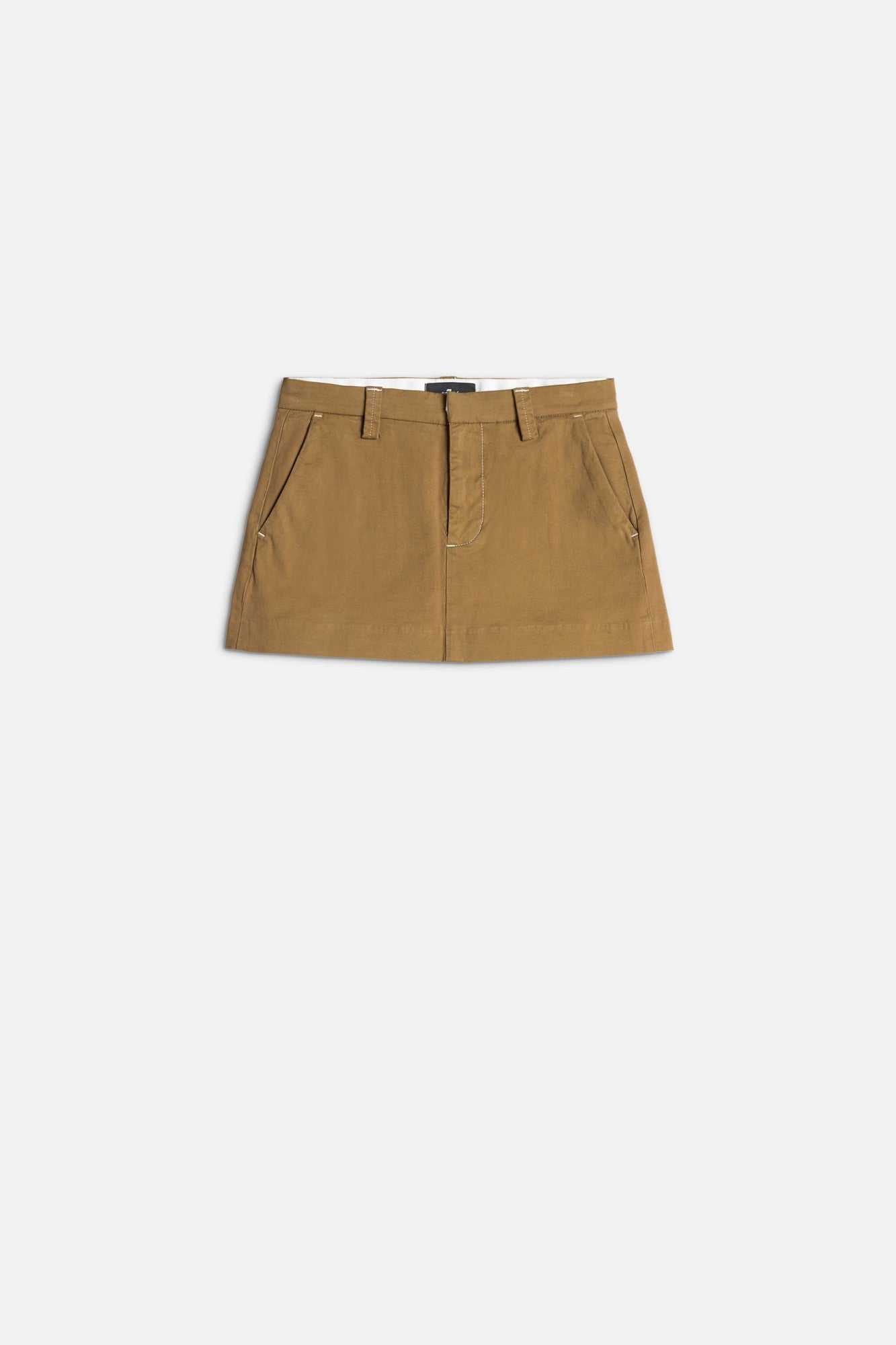 Comfort Twill Milly Chino Skirt in Sand Storm | 7 For All Mankind