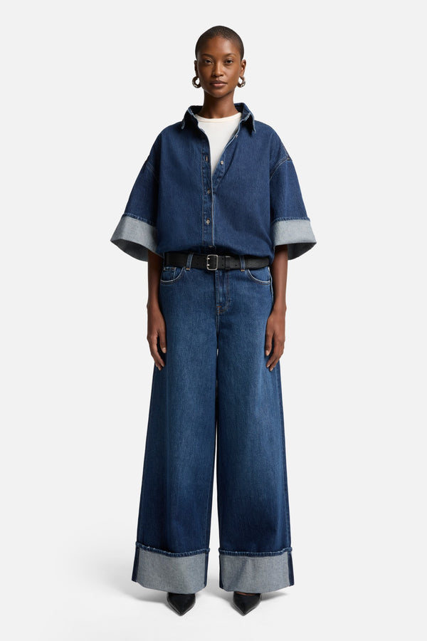 MANKIND Nina Cuffed Overshirt in Radar