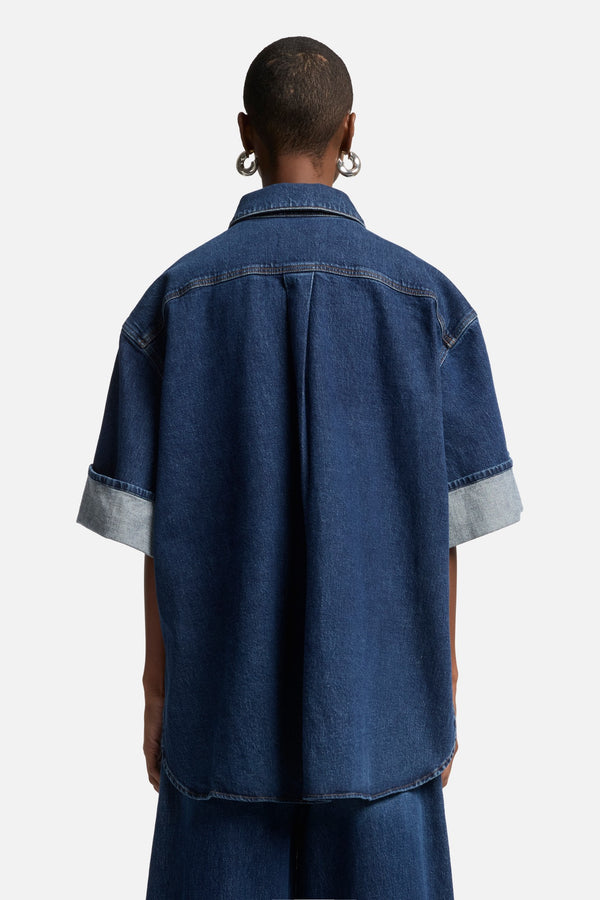 MANKIND Nina Cuffed Overshirt in Radar