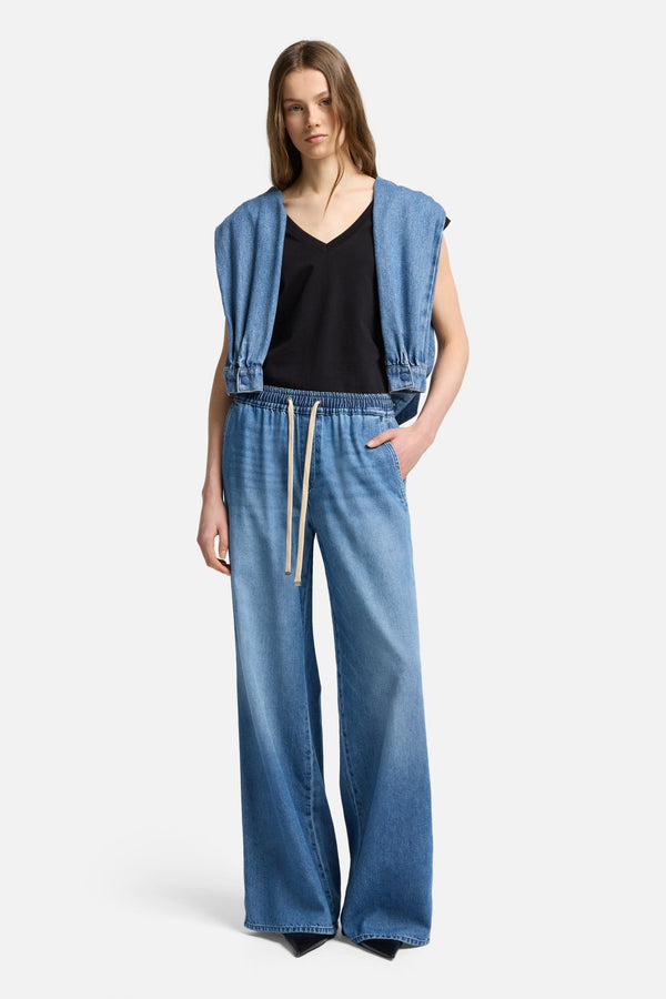 Weightless Wide Leg Denim Pant in Hilo