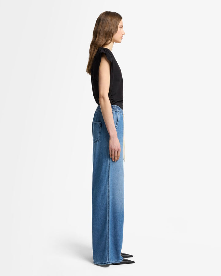 パンツ Super160's WOOL/KID MOHAIR WIDE PANTS Super160's WOOL/KID MOHAIR WIDE PANTS｜DARK NAVY – Cornier