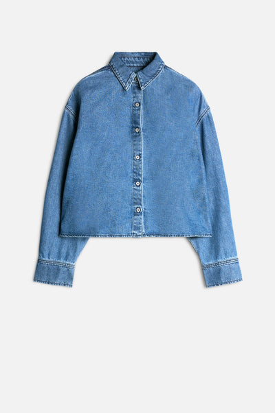 Weightless Nina Cropped Shirt in Hilo