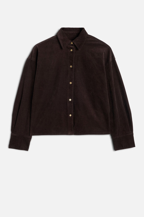 NINA CROPPED SHIRT in Corduroy