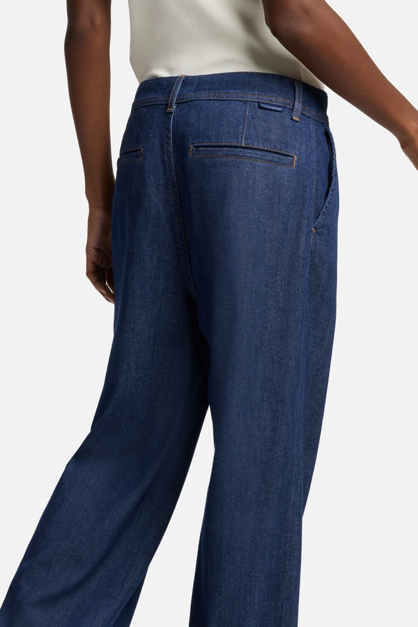 Weightless Pleated Denim Trouser in Halona
