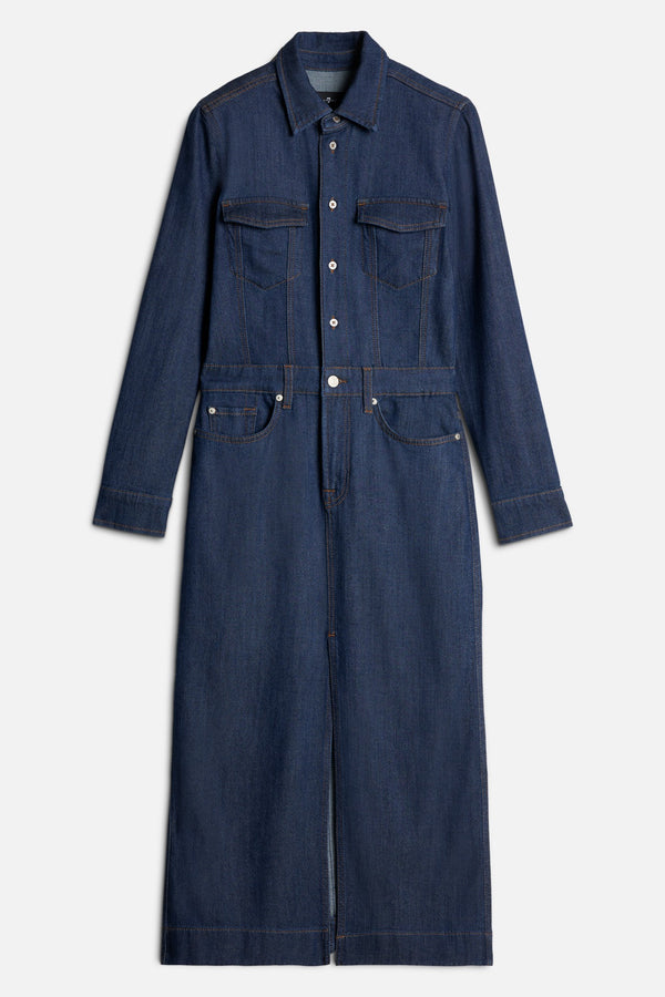 MAXI DRESS in Weightless Denim