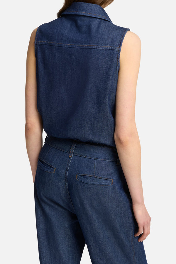 Weightless Denim Jumpsuit in Halona