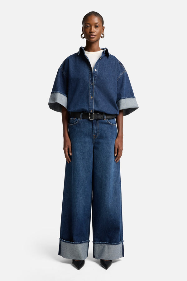 MANKIND Marie Cuffed Wide Leg in Radar