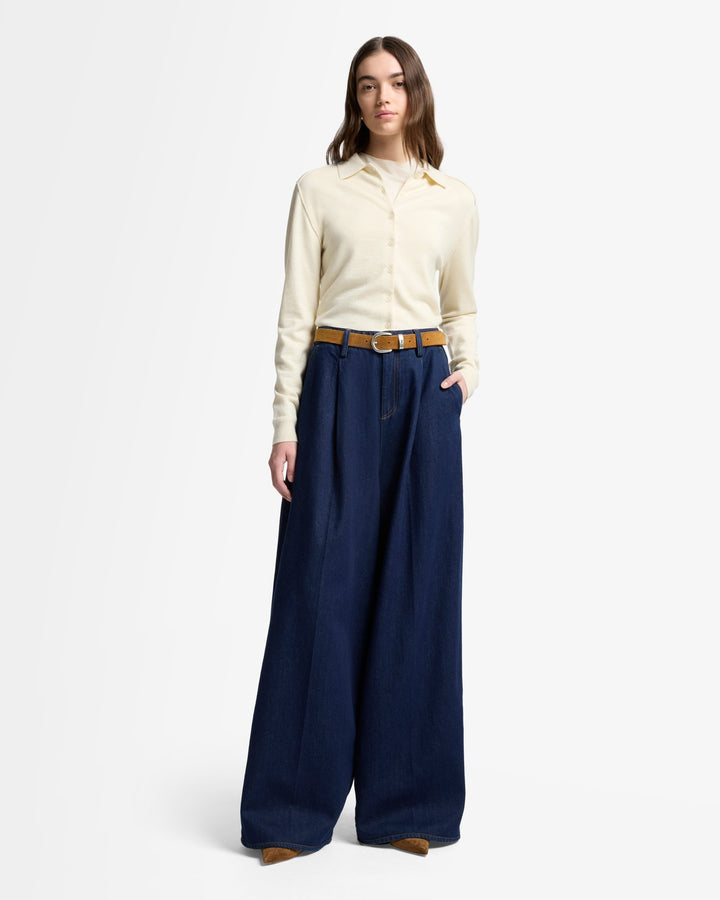 MANKIND Pleated Wide Leg Trouser in Franklin