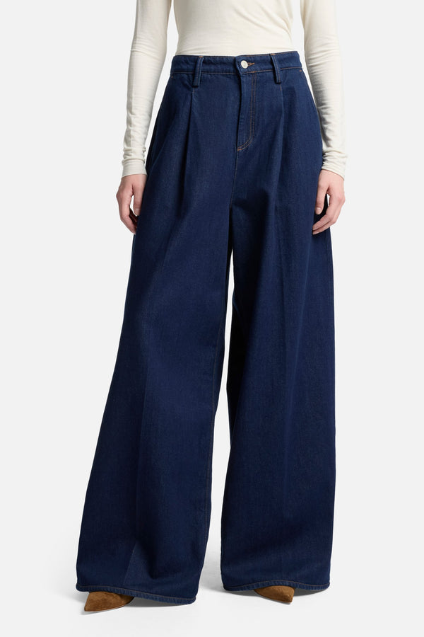 MANKIND Pleated Wide Leg Trouser in Franklin