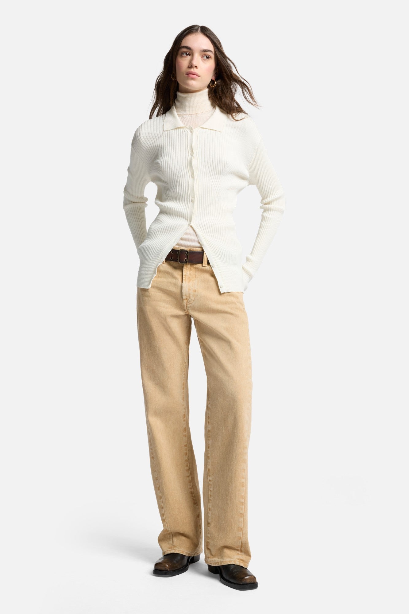 MANKIND Twisted Tess Trouser in Sand Dune | 7 For All Mankind