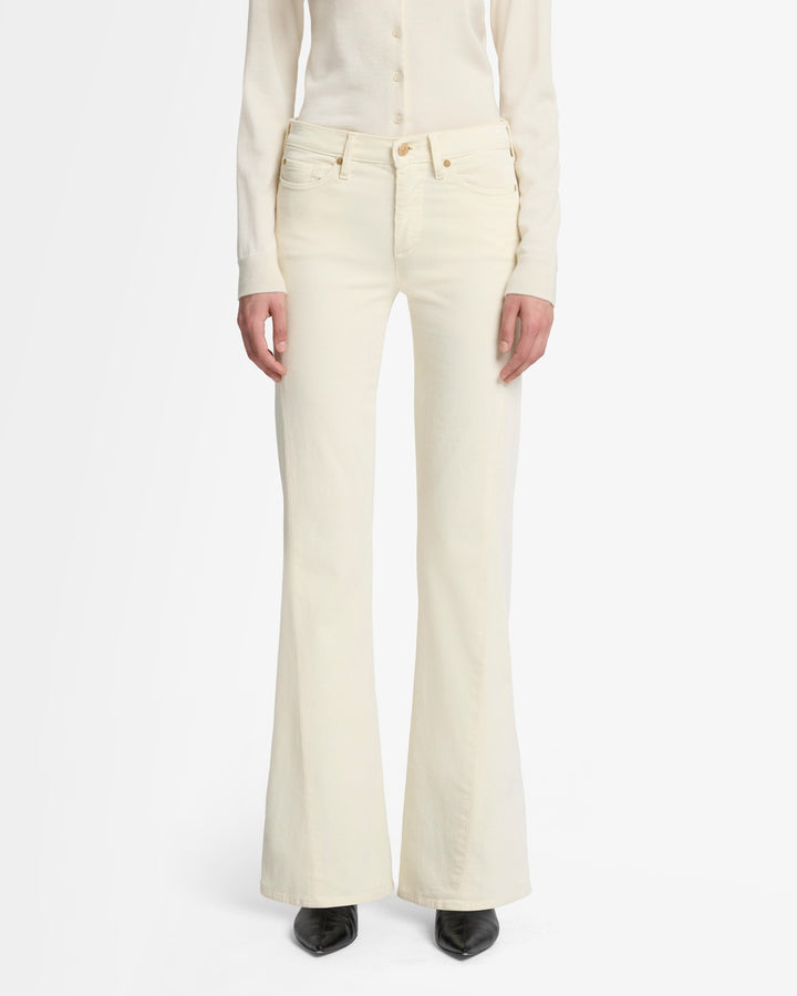 Corduroy Twisted Tailorless Dojo in Eggshell | 7 For All Mankind