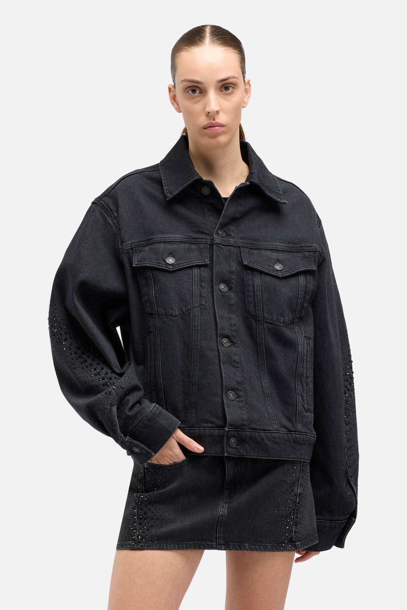MANKIND Twisted Trucker Jacket in Thunderstorm | 7 For All Mankind