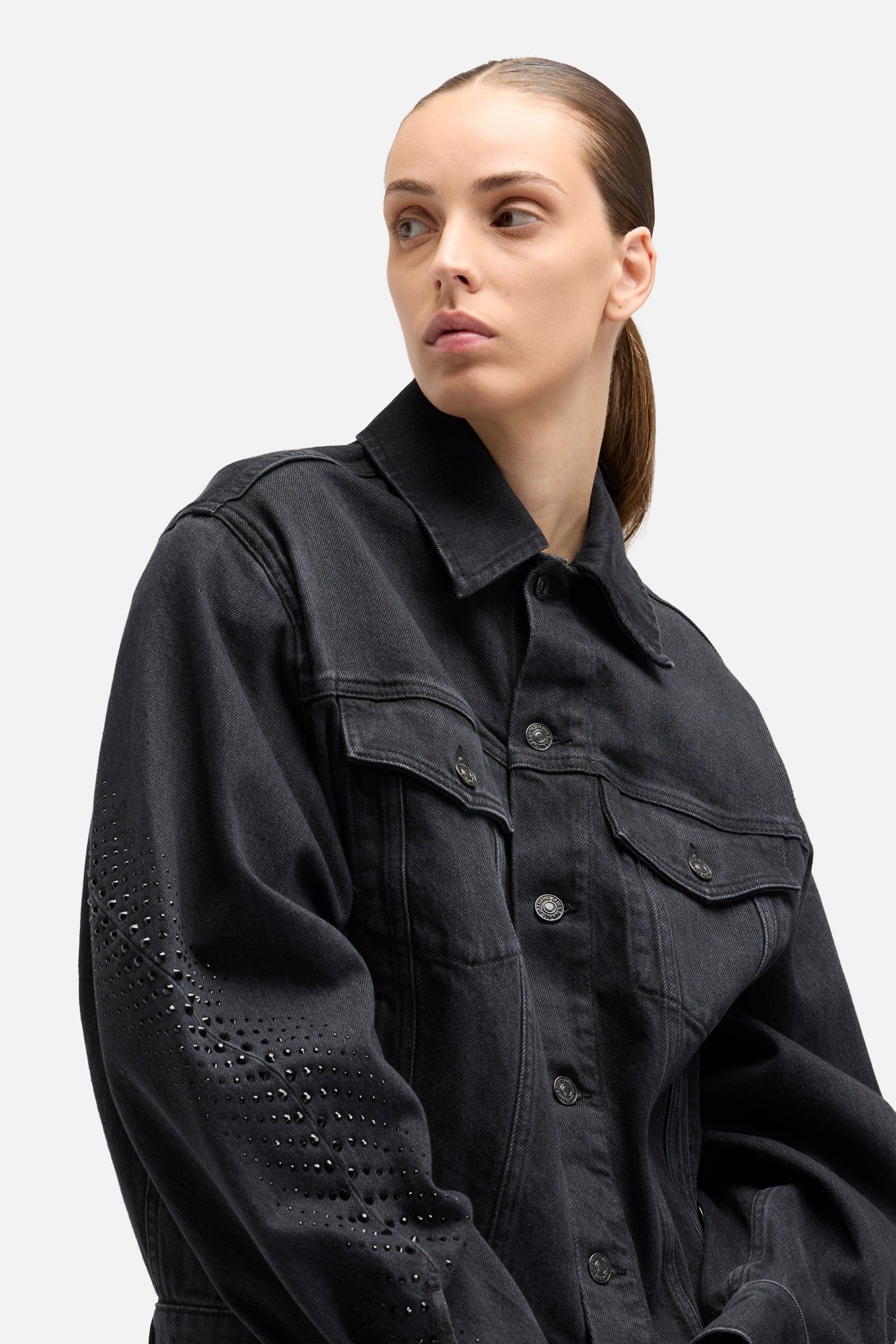 MANKIND Twisted Trucker Jacket in Thunderstorm | 7 For All Mankind