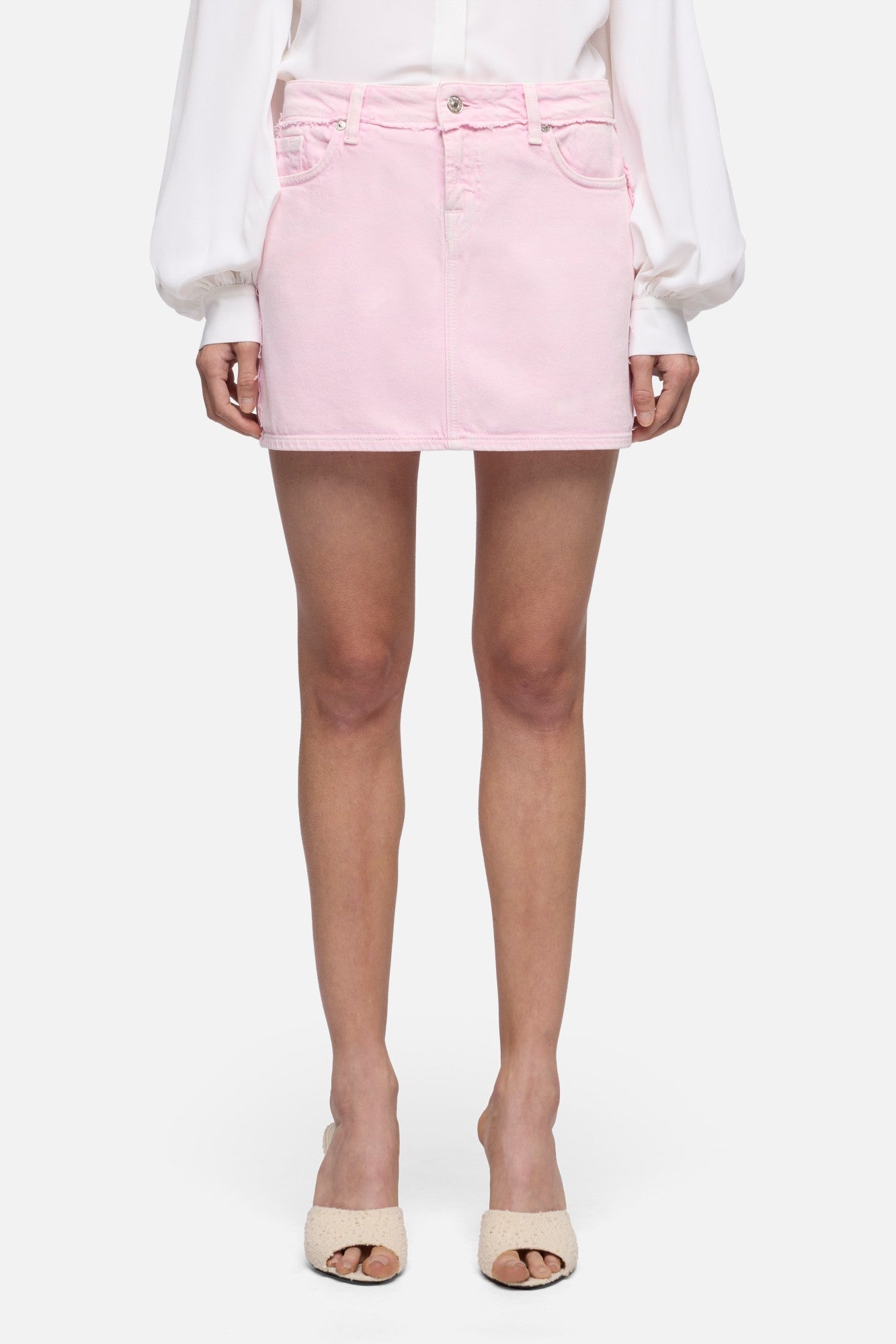 CHERRY MINI SKIRT in MANKIND Rose | 7 For All Mankind
