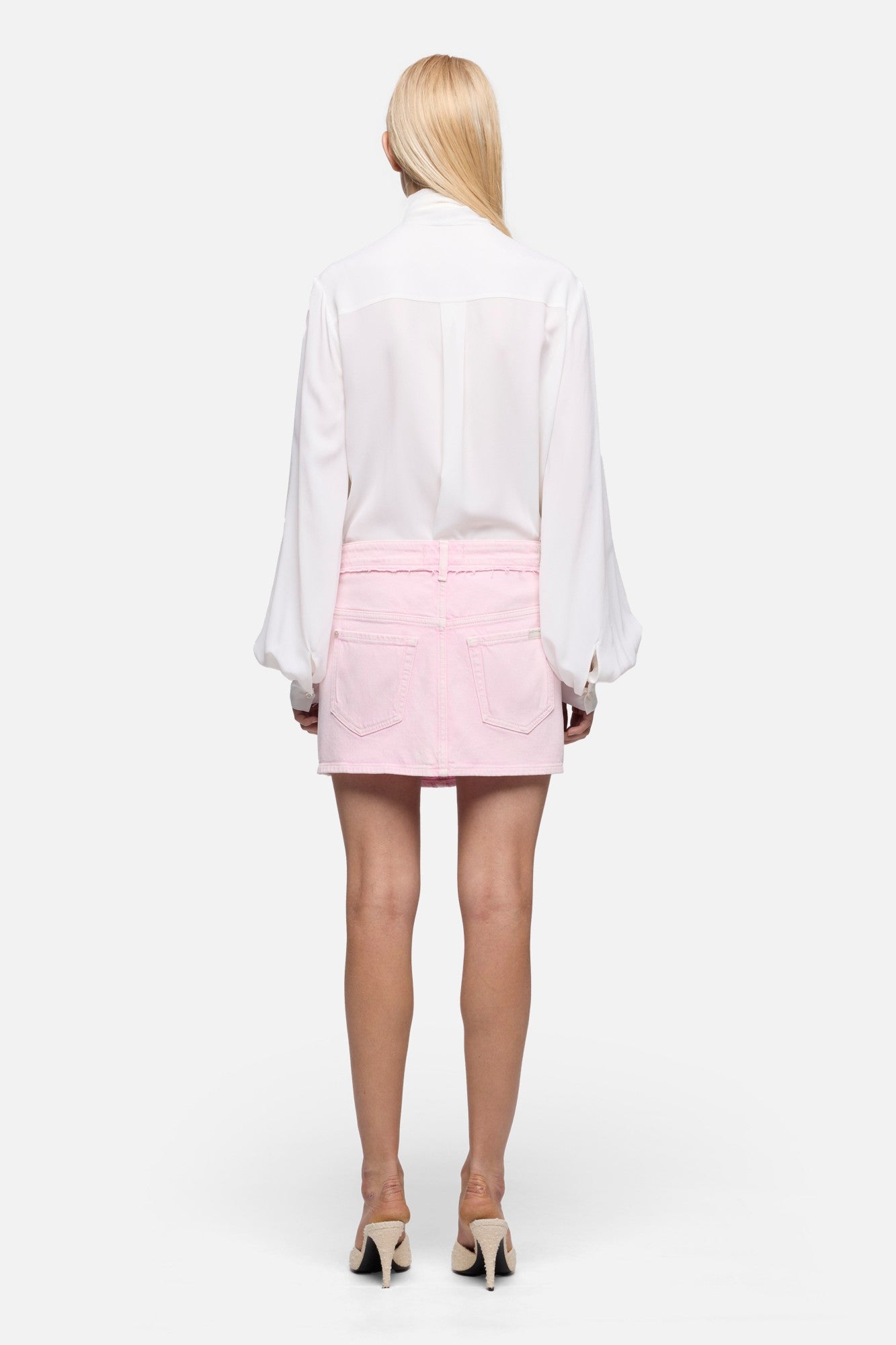 スカート JILTU flare mini skirt baby pink CHERRY MINI SKIRT in MANKIND Rose | 7 For All Mankind