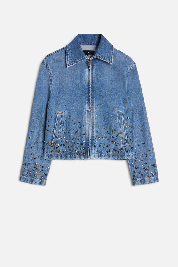 EMBELLISHED WORKWEAR DENIM JACKET