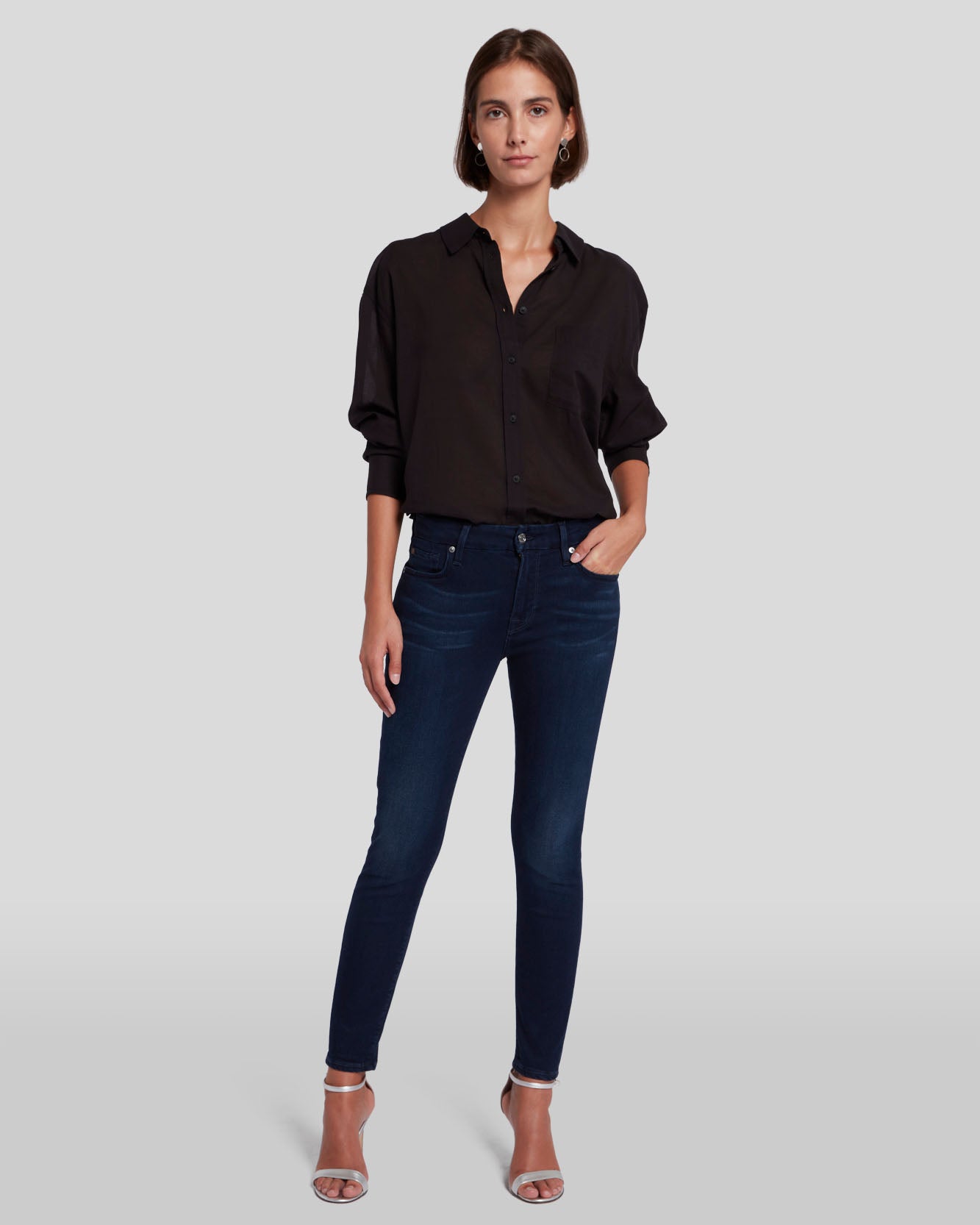7 for all mankind Slim Illusion Ankle Skinny Jeans