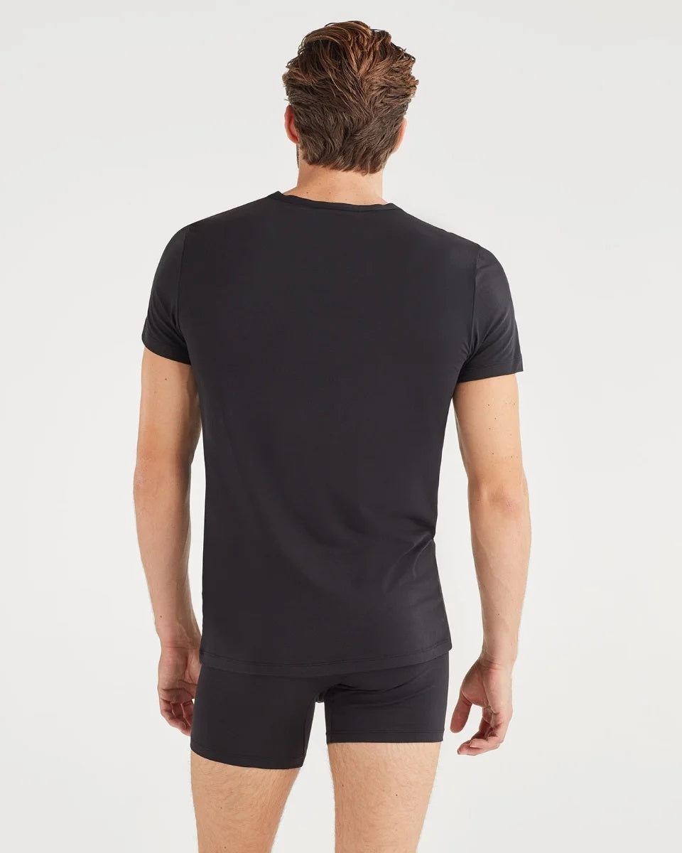 ち*ん様 Ex Hand St V Neck Tee V Neck Tee 2 Pack in Black | 7 For All Mankind
