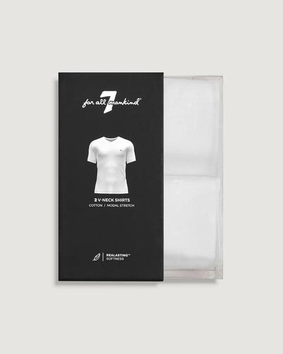 V-Neck Tee 2 Pack in White