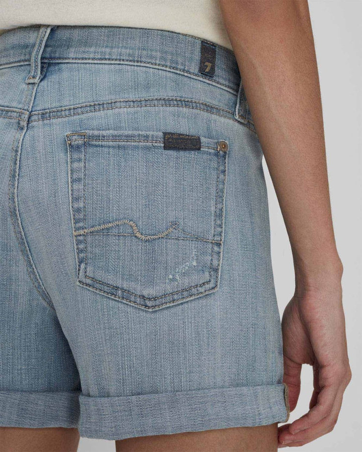 Broken Twill Mid Roll Short In Coco Prive Destroy | 7 For All Mankind