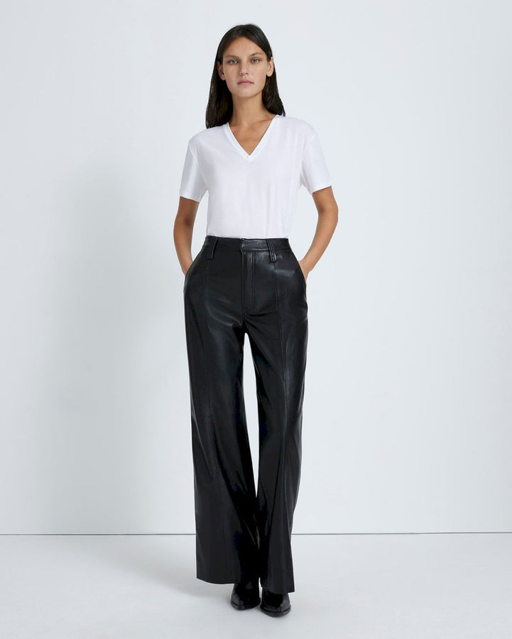 Vila Women's Vinille Rw Coated 7/8 Pants-Noos Faux Leather Trousers,  Sesame, 8 : : Fashion