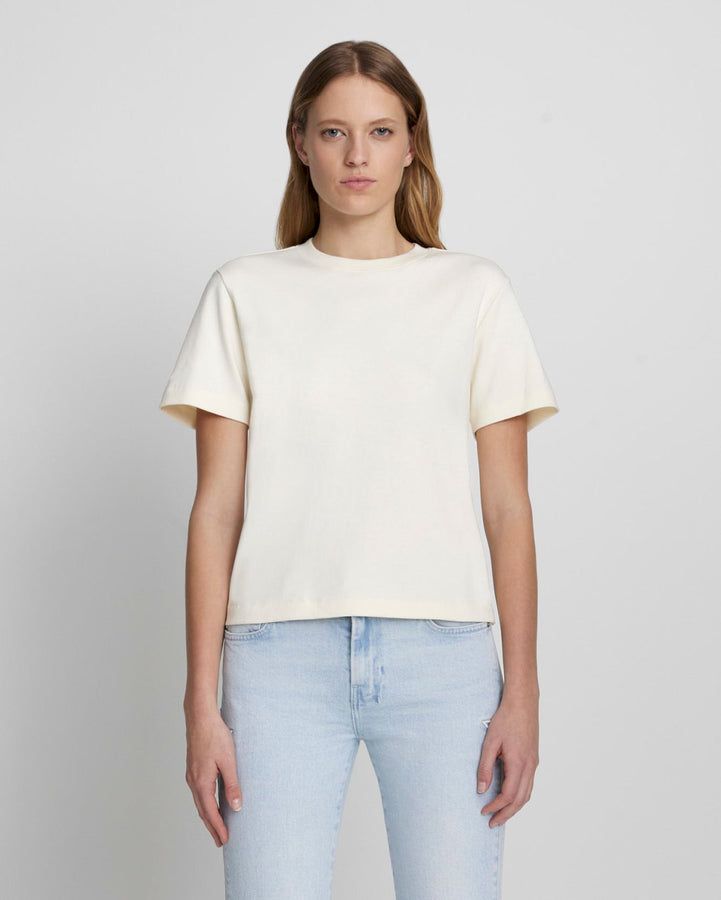 Everyday Crew Neck Tee in Antique White