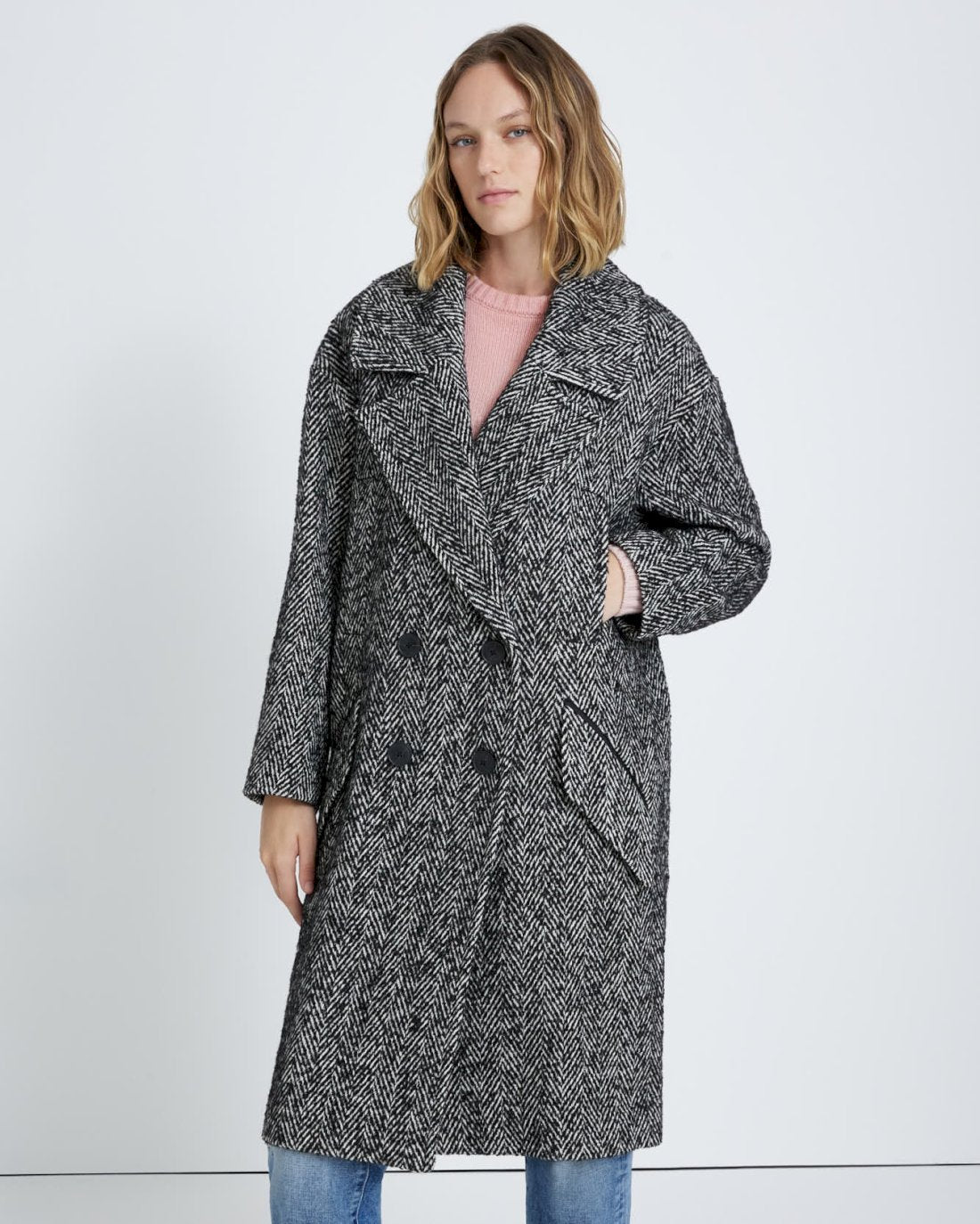 for all mankind Double Breasted Wool Coat Jackets Outlet Online