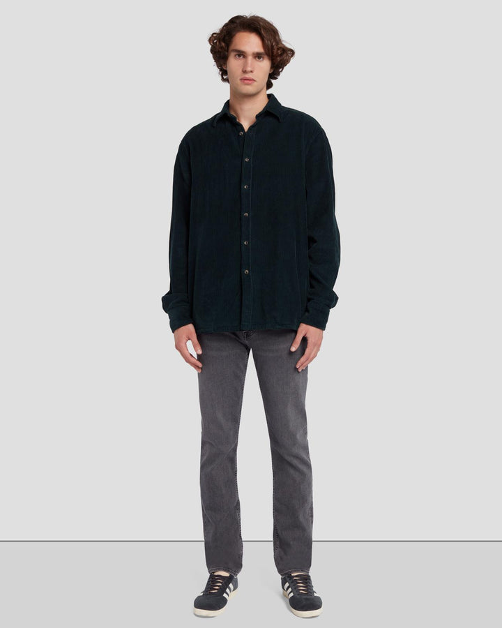 Corduroy Overshirt in Hunter Green_ | 7 For All Mankind