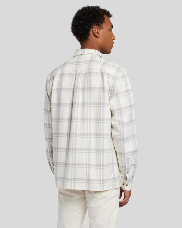 Checkered Overshirt in Off White | 7 For All Mankind