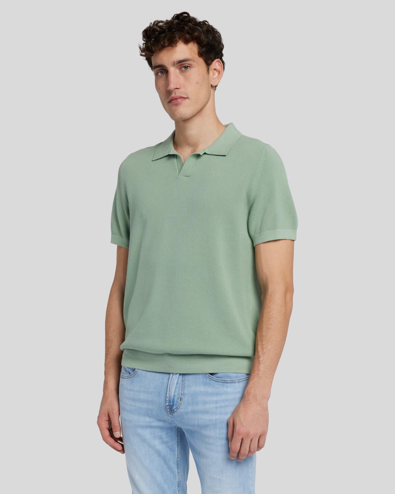 7 for all mankind Textured Sweater Polo Shirts