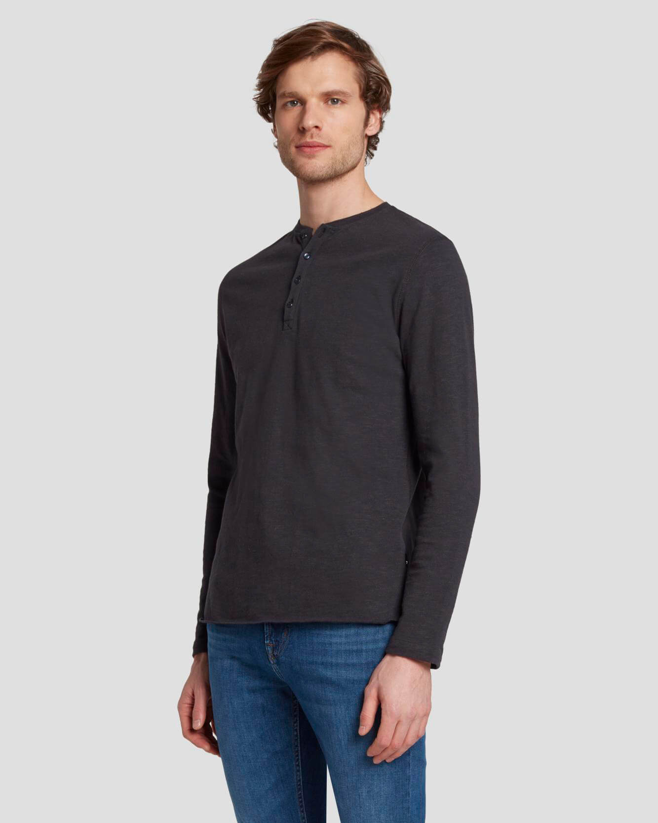 7 for all mankind Long Sleeve Henley Tees