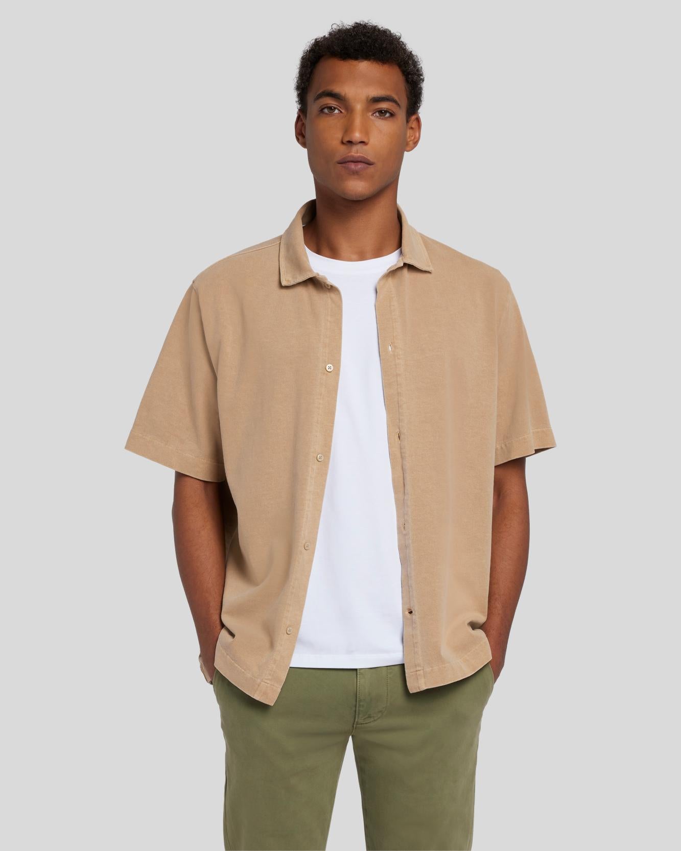 7 for all mankind Button Down Mineral Dye Polo Shirts