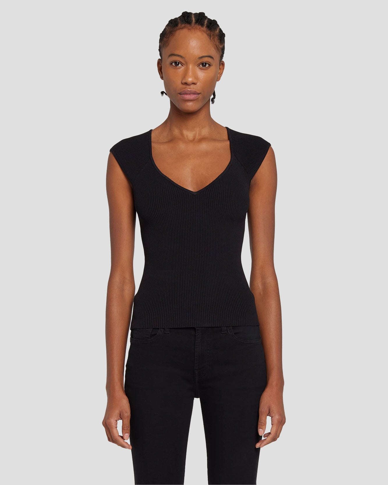 7 for all mankind Sweetheart Rib Top Tops