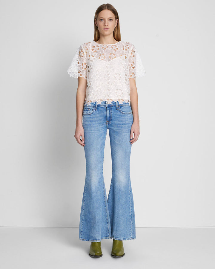 THE ANDAMANE Lace-Embroidered Cropped Top - ShopStyle