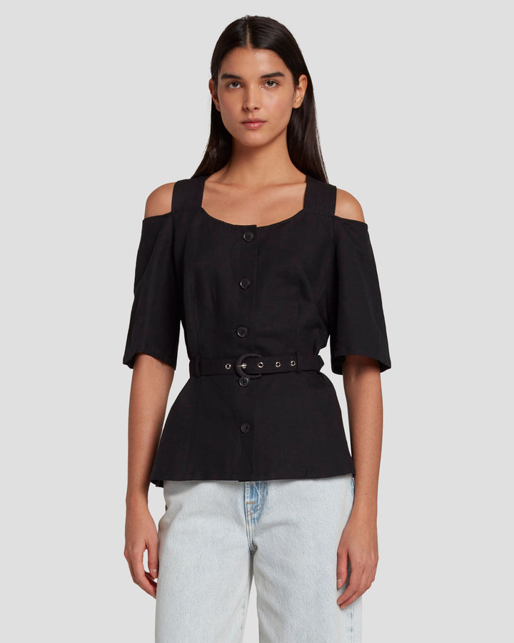 Black off the best sale shoulder top in store