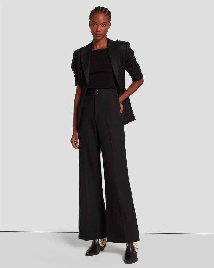 Modern Dojo Linen Trouser in Black