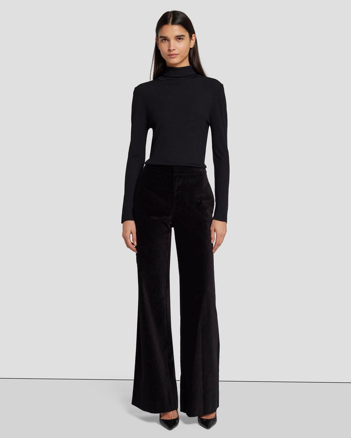 Regular Fit Velvet trousers - Black - Men | H&M IN