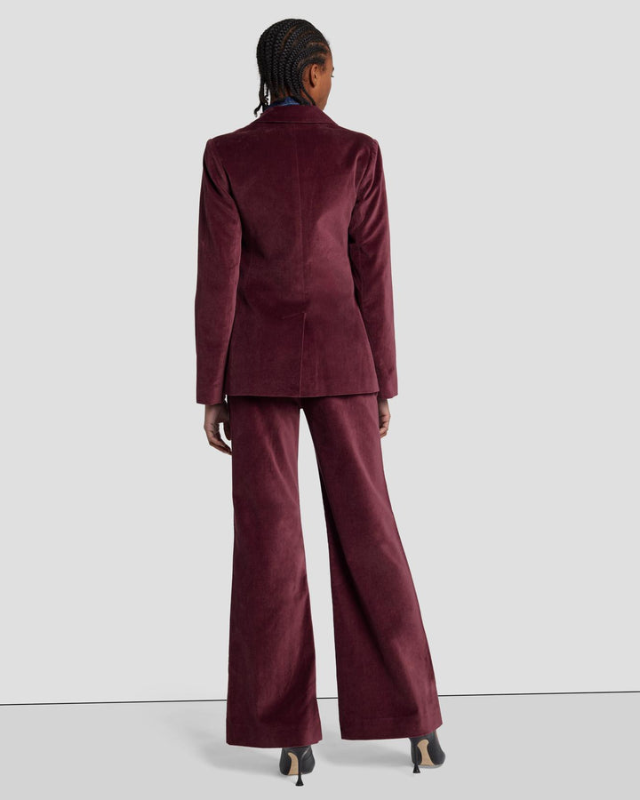 Burgundy velvet clearance womens suit