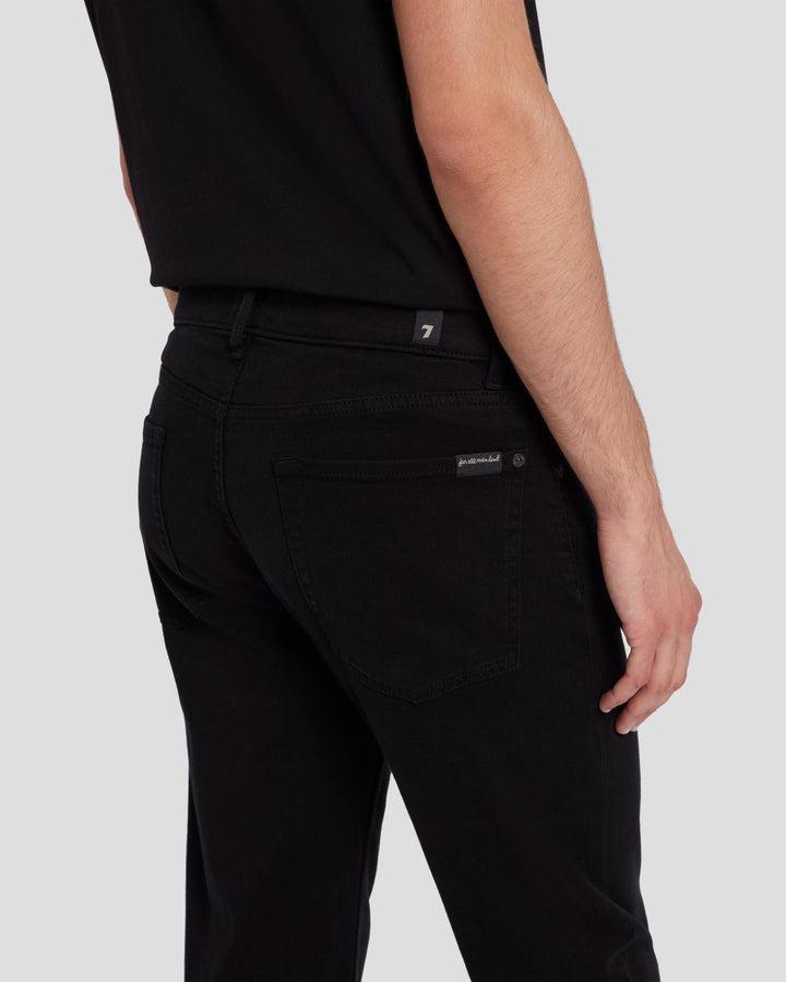 7 For All Mankind NWT Adrien Slim Tapered Jeans 28 store true black premium new 28x32