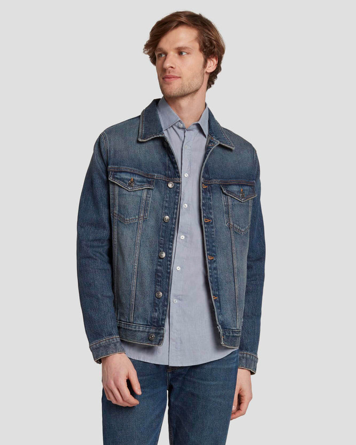 Perfect Trucker Jacket in Depart For All Mankind