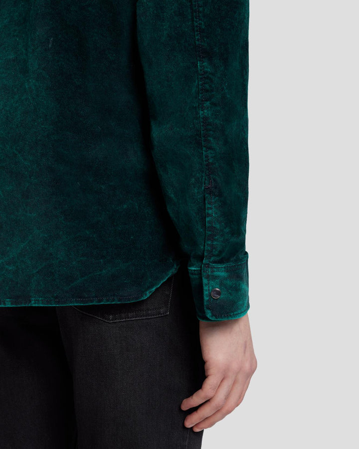 hunter green western shirt