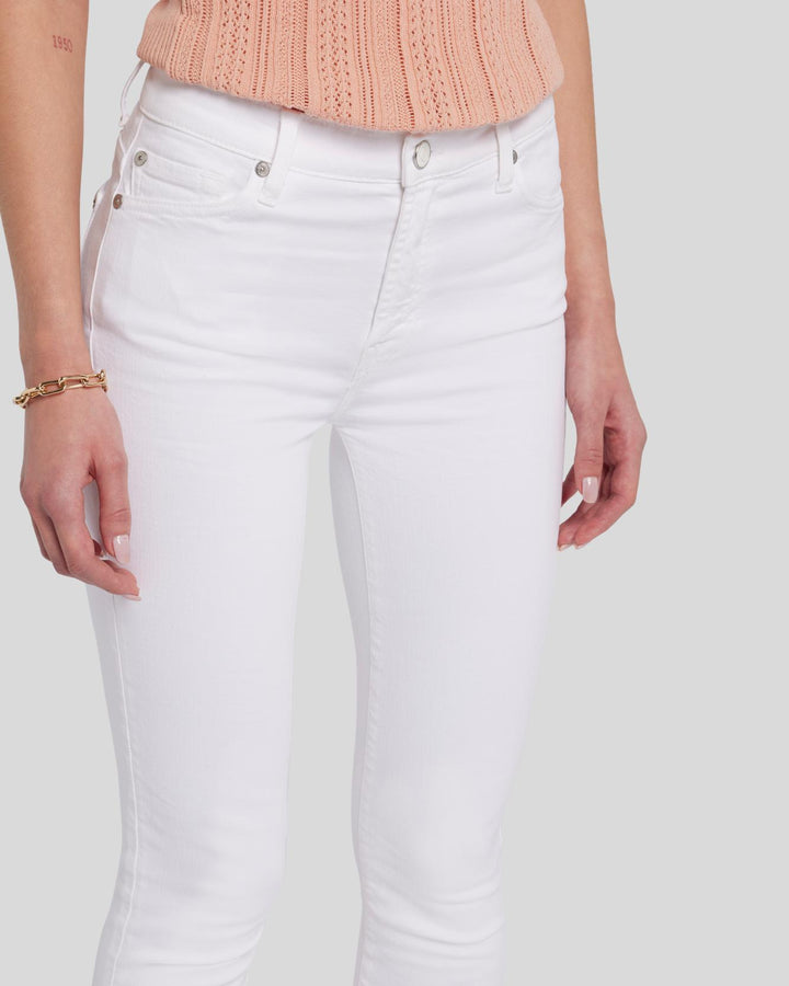 7 For All Mankind outlet White Jacquard Skinny Ankle Denim Jeans