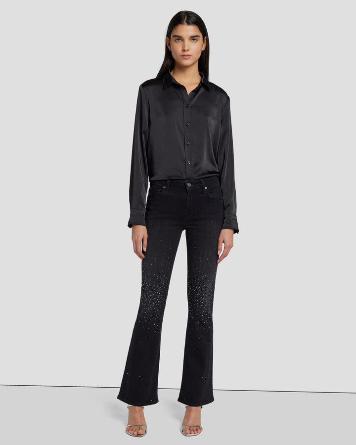 Tailorless Crystal Bootcut in Black Iris